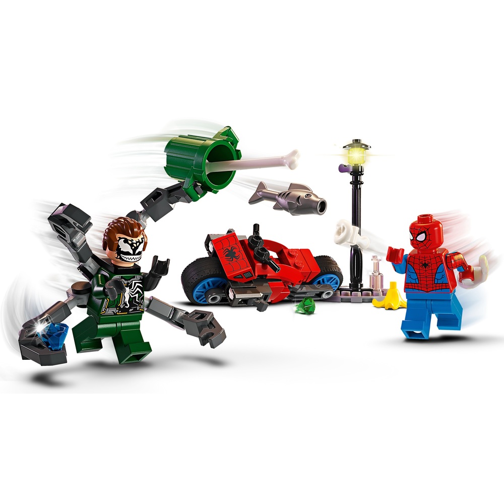 LEGO Marvel 76275 Motorradverfolgungsjagd: Spider-Man gegen Doc Ock Set