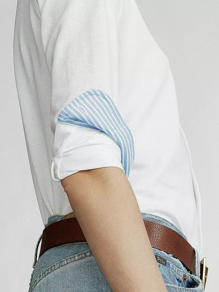 POLO RALPH LAUREN Bluse Skinny Fit HEIDI weiss