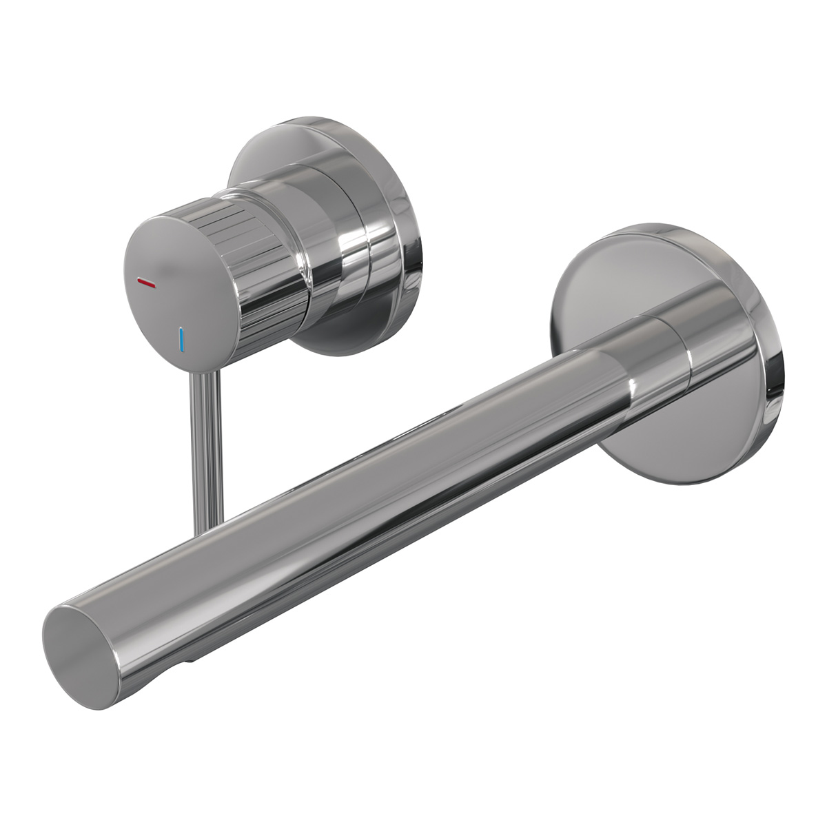 Brauer Stripe inbouw wastafelkraan ColdStart met rechte uitloop en rozetten model A2 chroom