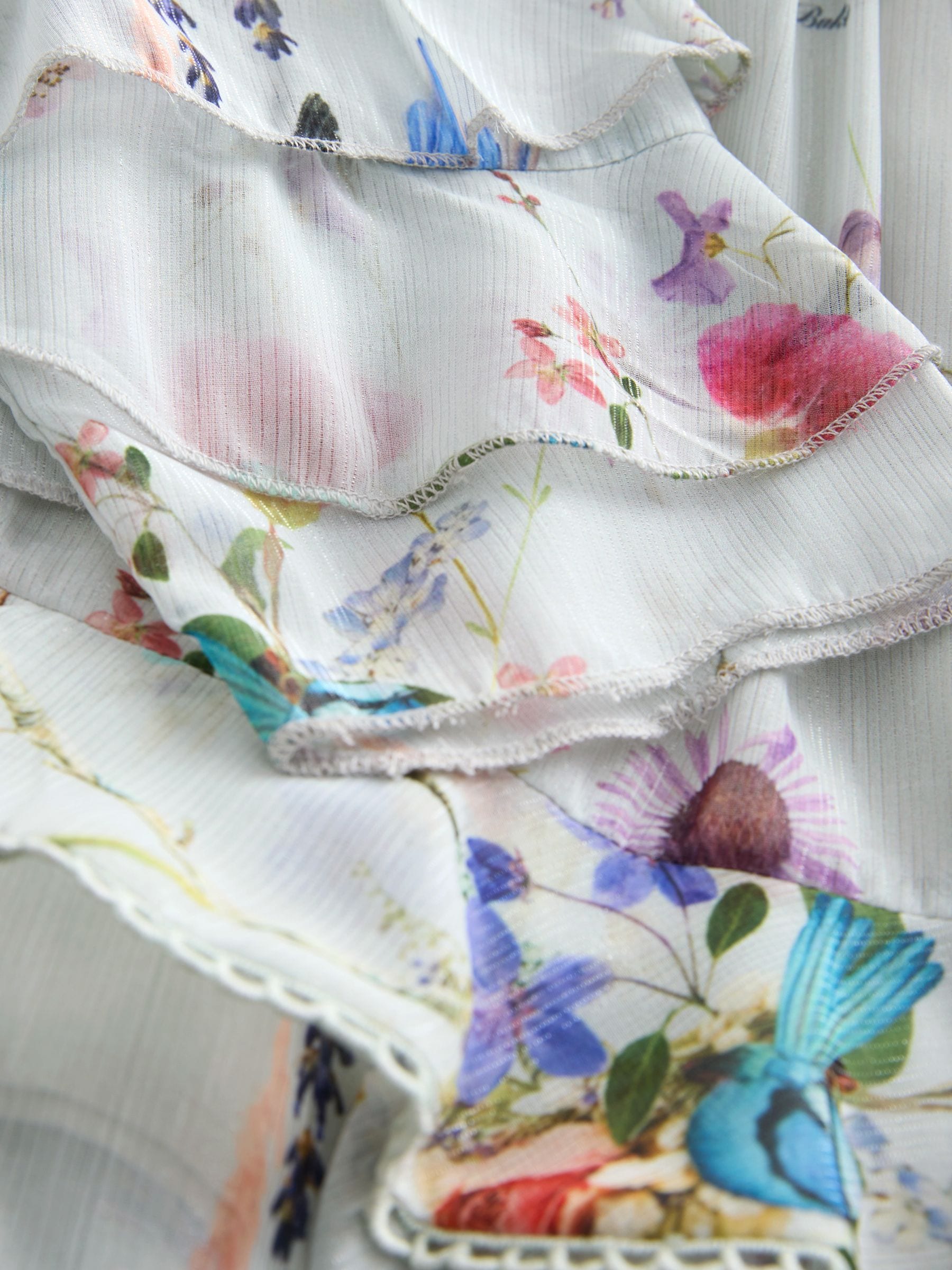 Baker by Ted Baker Mint Green All Over Printed Chiffon Blouse