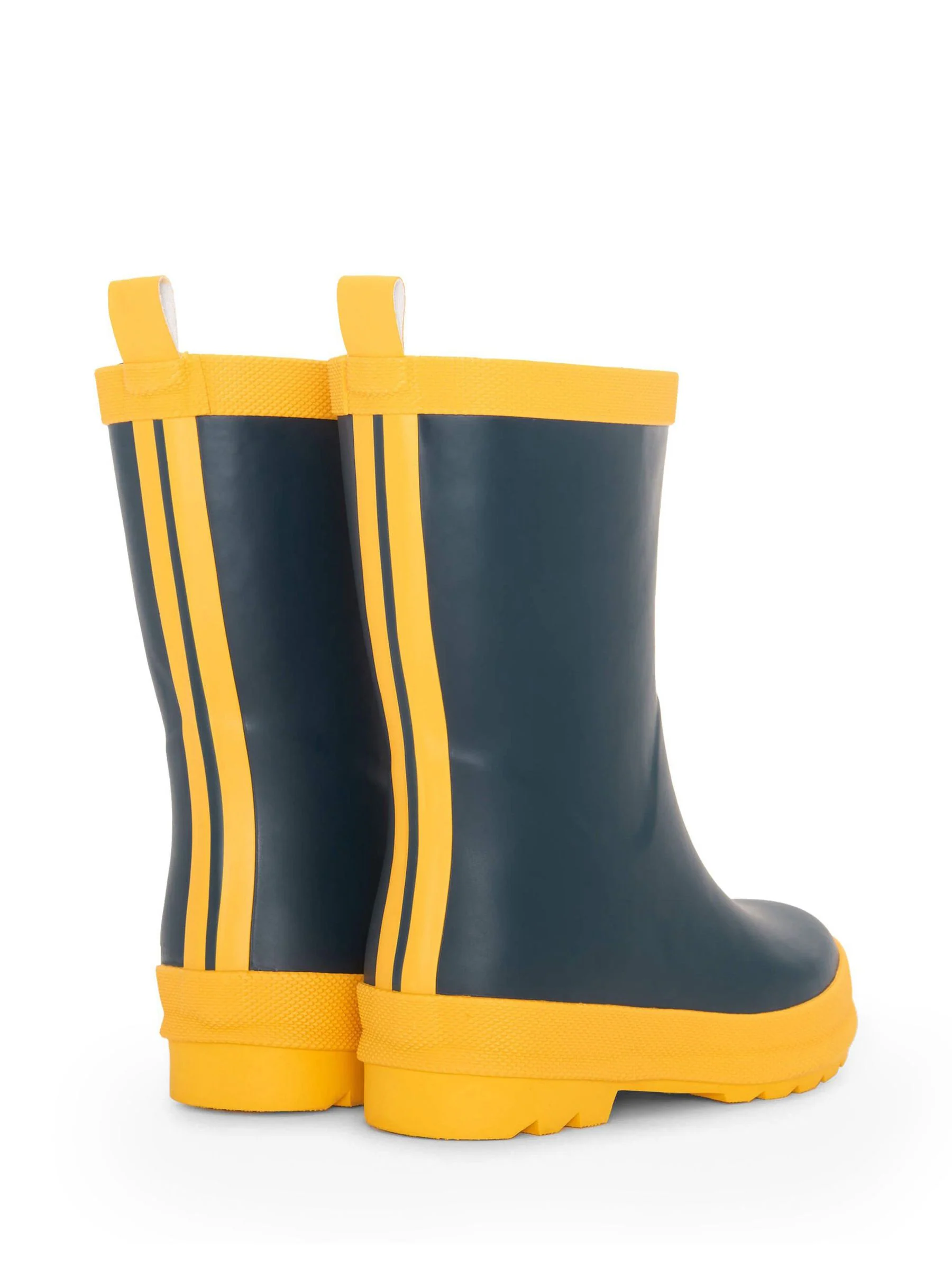 Hatley Navy & Yellow Matte Rain Wellies