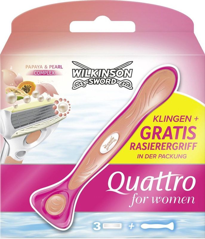 Wilkinson Sword Scheermesjes - Quattro For Women - 3 Mesjes+Houder