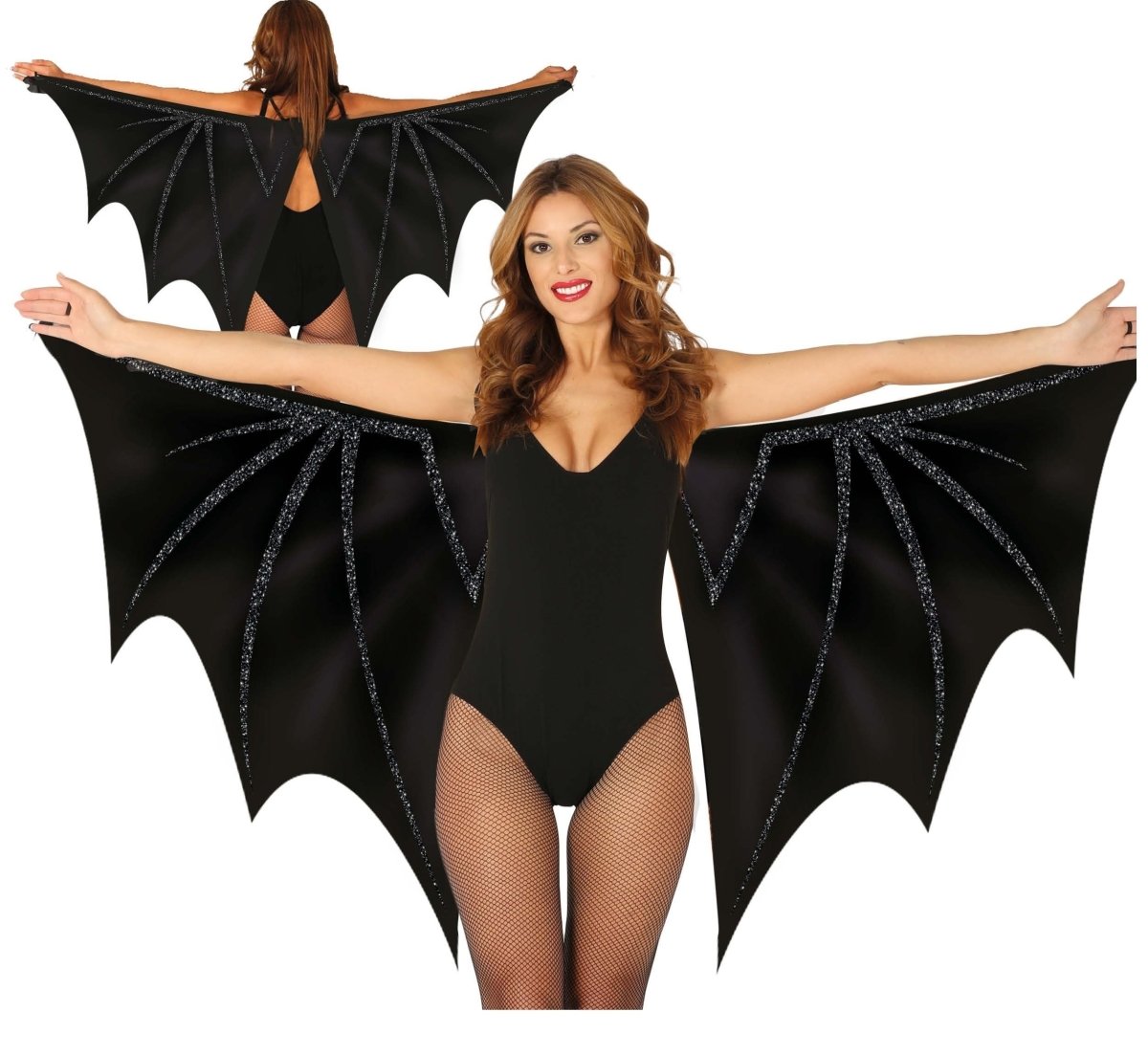Halloween Vleugels Zwart Vleermuis 1,7m
