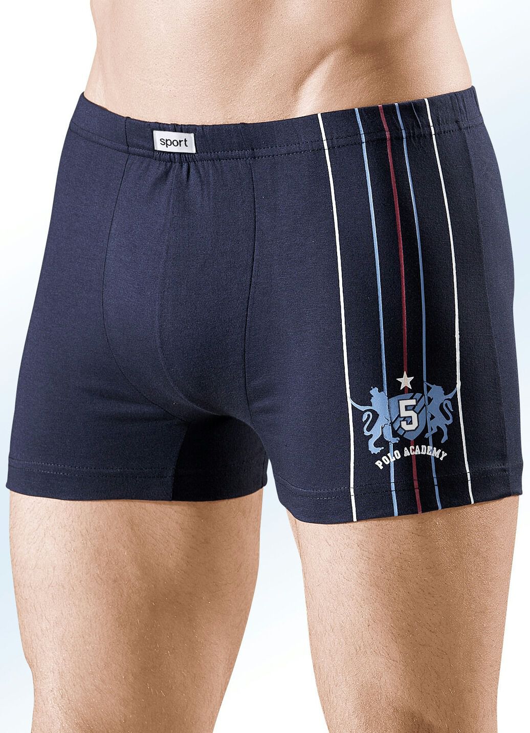 Viererpack Pants, uni, Motivdruck