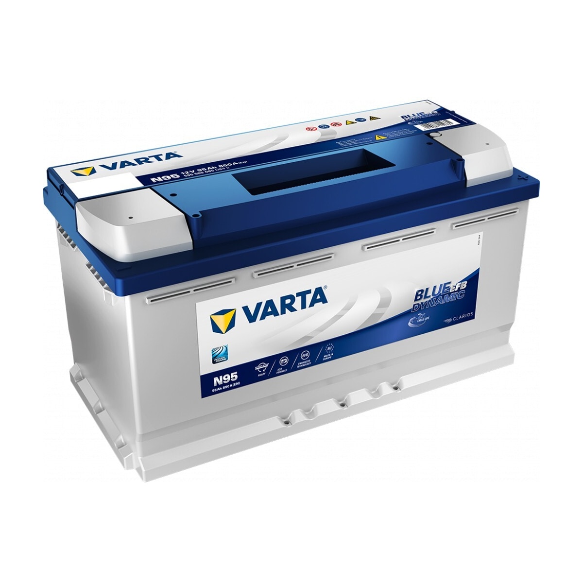 VARTA Blue Dynamic EFB Batteri 12V 95AH 850CCA (353x175x190/190mm) +høyre N95