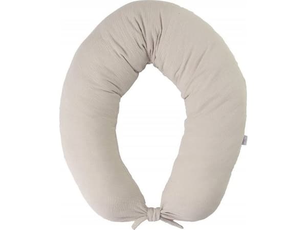 BabyMatex Moon muslin posisjoneringspute, lengde 260 cm, beige