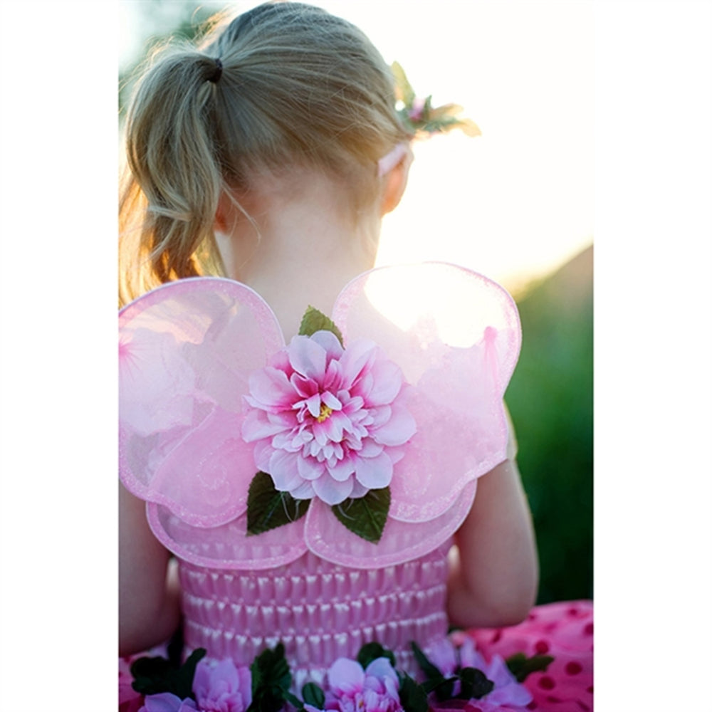 Blomsterfe Kjole og Vinger Pink