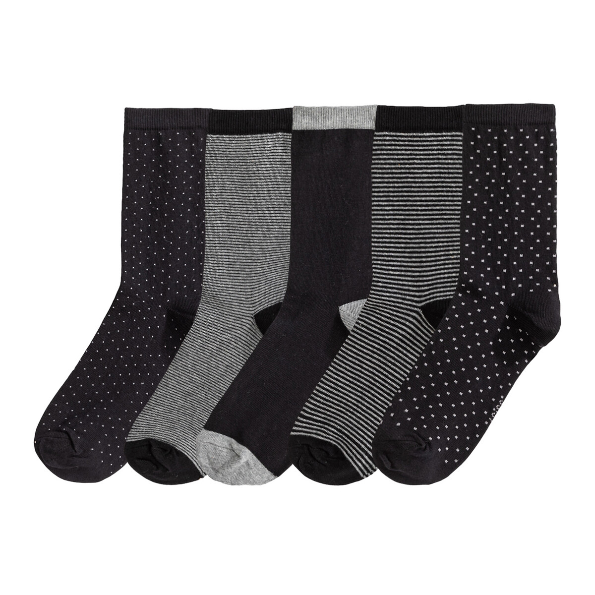 COLEÇÃO LA REDOUTE<br>Conjunto de 5 pares de meias