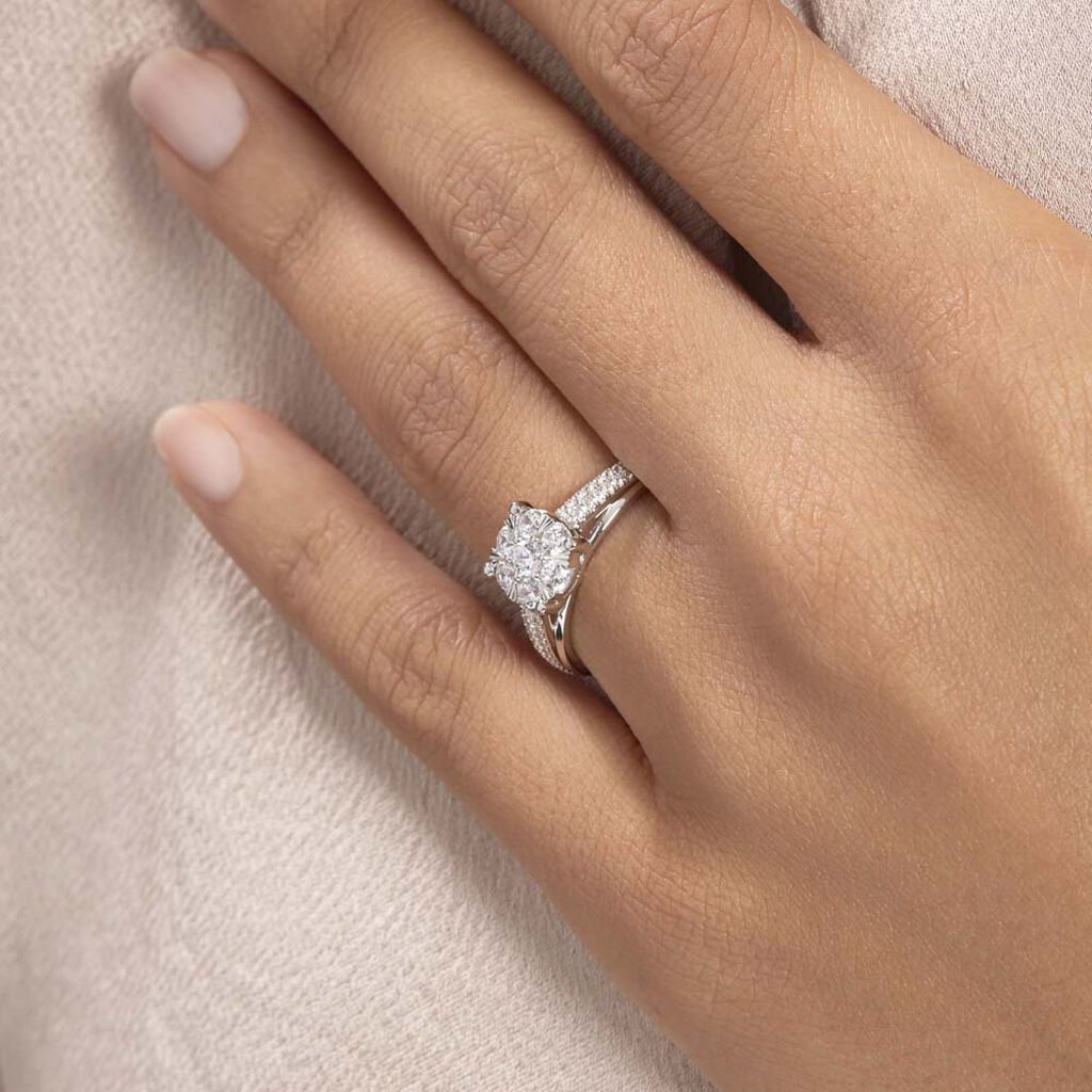 Bague Nazare Or Blanc Oxyde De Zirconium