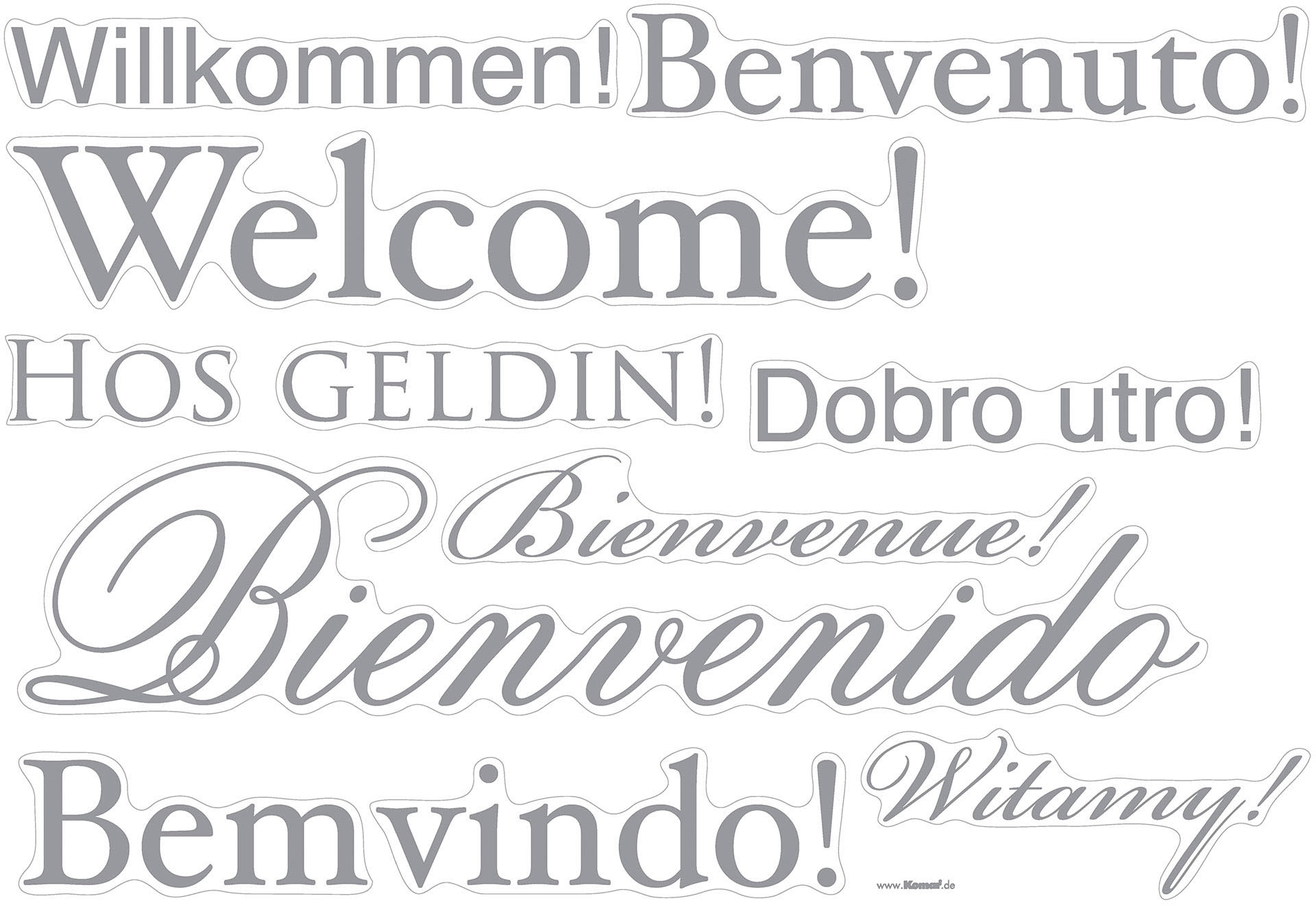 Komar Wandtattoo »Welcome - Grösse 50 x 70 cm« selbstklebend, Wandsticker