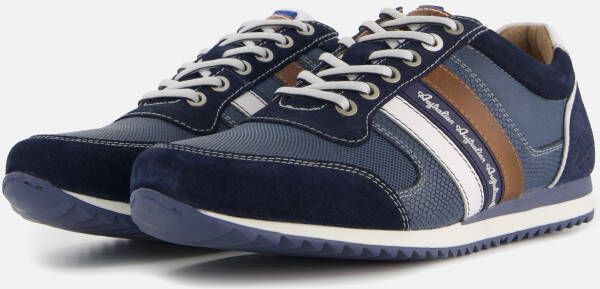 Australian Blauwe Suède Lage Sneakers Camaro Multicolor Heren