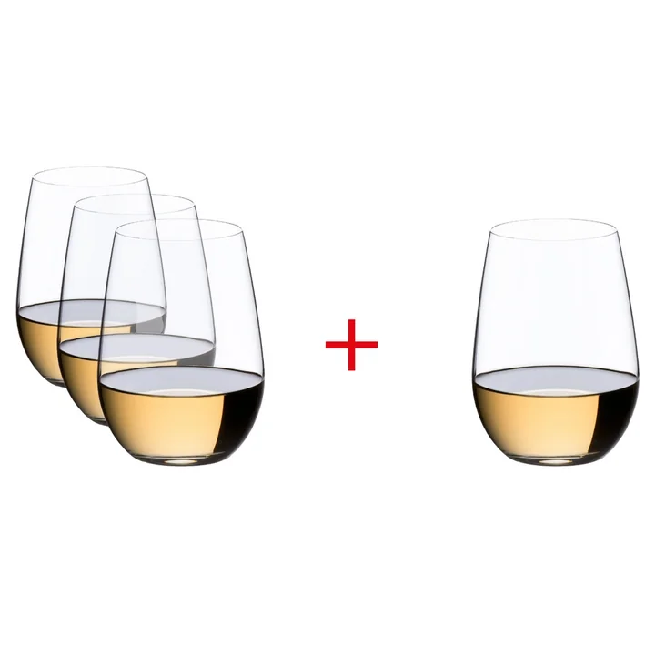 Riedel - O Wine Weingläser, Riesling / Sauvignon, transparent, 375 ml (3 1 gratis)