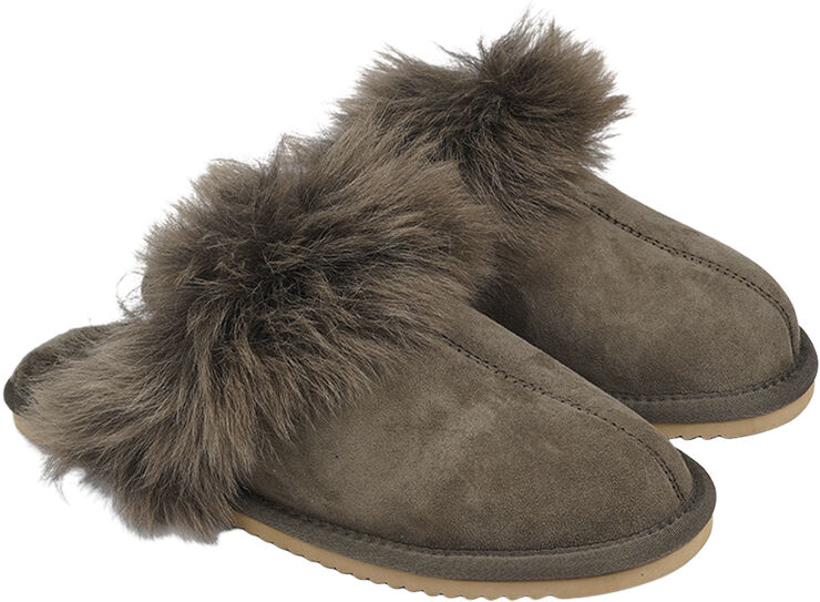 Lovelies VIGRA - SHEARLING SLIPPERS Army