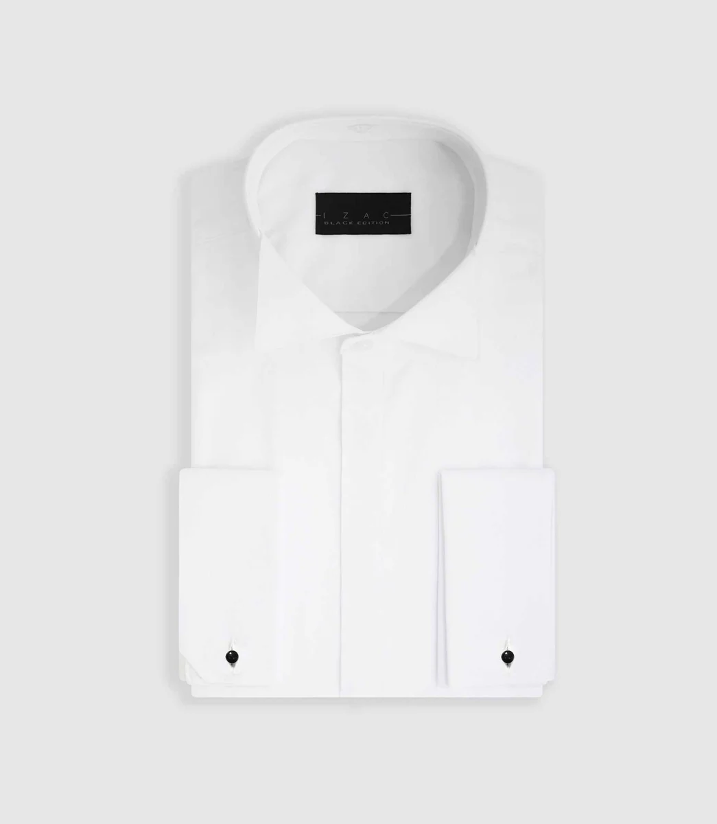 Chemise cérémonie à col cassé blanche MANO