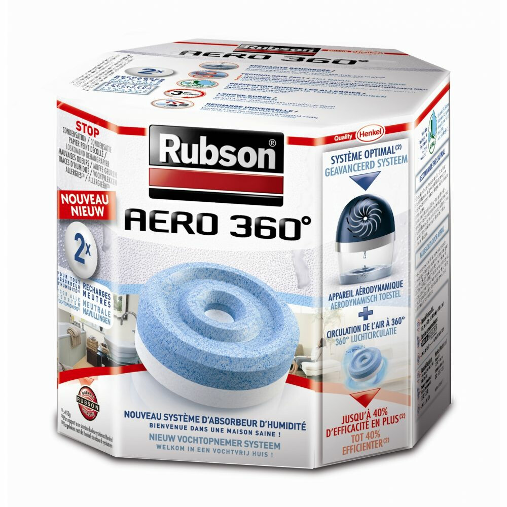 Rubson Vochtopnemer AERO 360 Navulling2x 450 gr