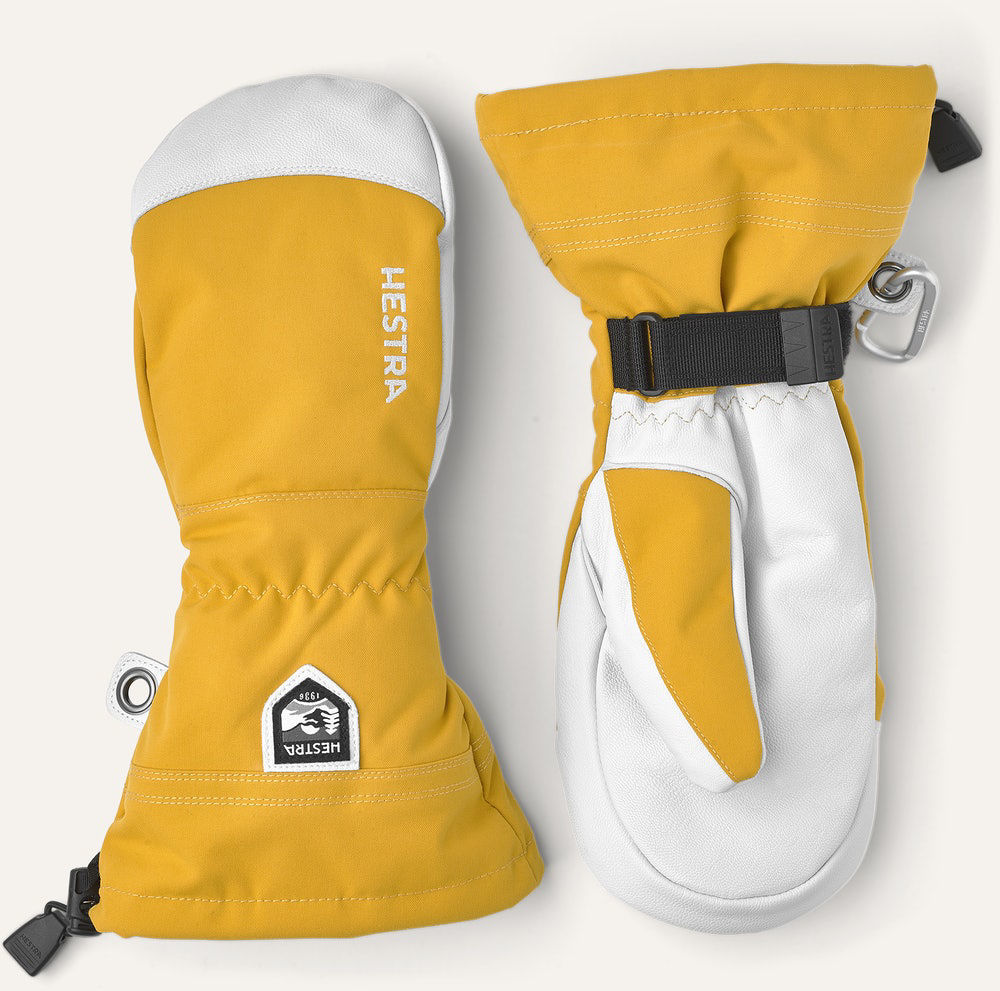Hestra Army Leather Heli Ski Mitt Mustard