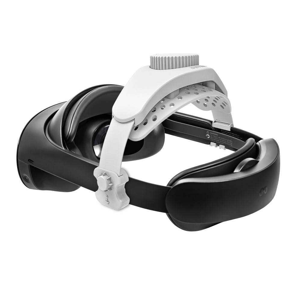 Meta Quest / Oculus Quest 3 / 2 / Pro und Pico 4 Kopfband Schutzriemen zur Druckreduzierung (Grössenverstellbar) - Weiss