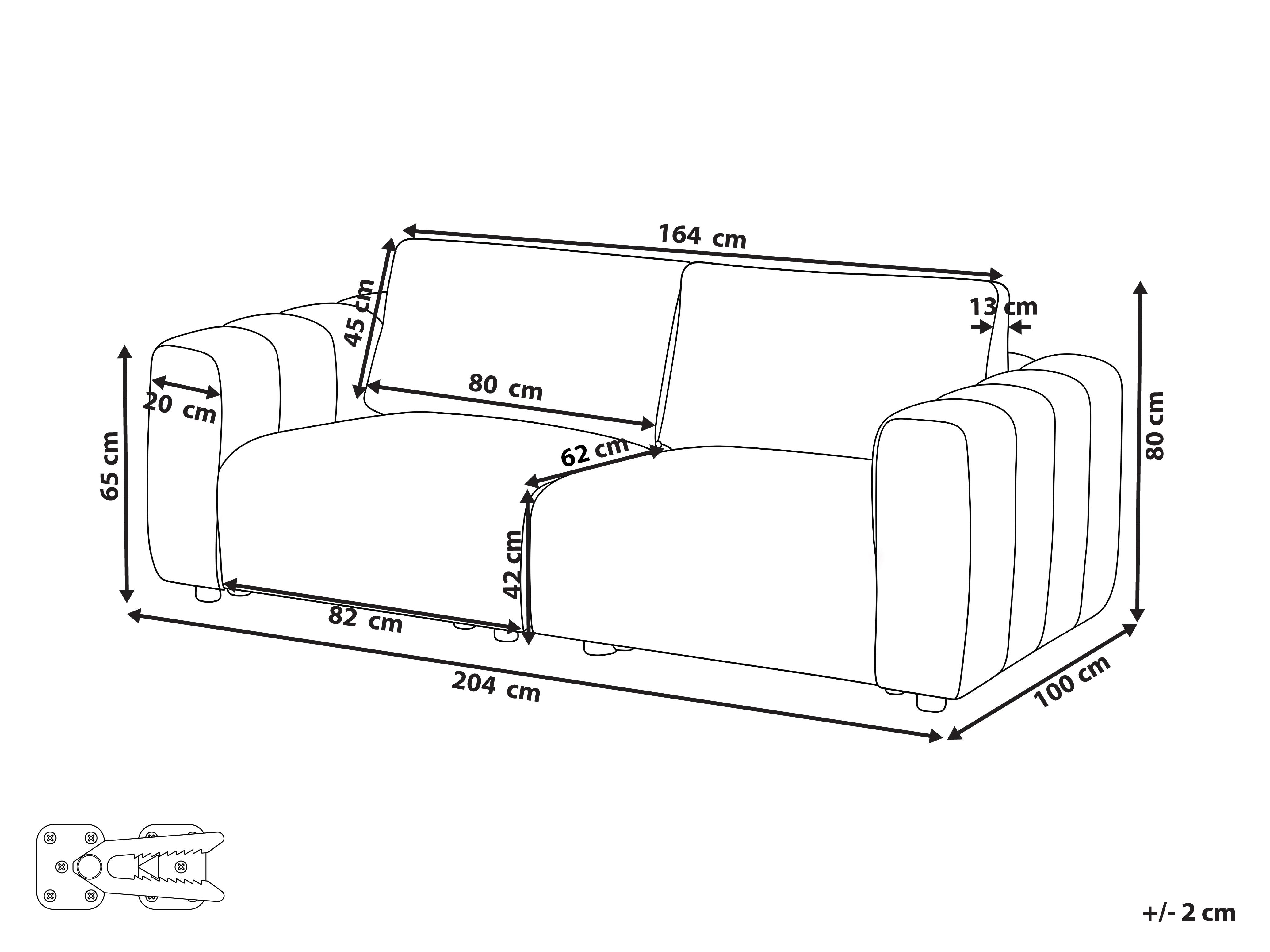Modulaire bank 2-zits KIVVIK Bouclé Groen