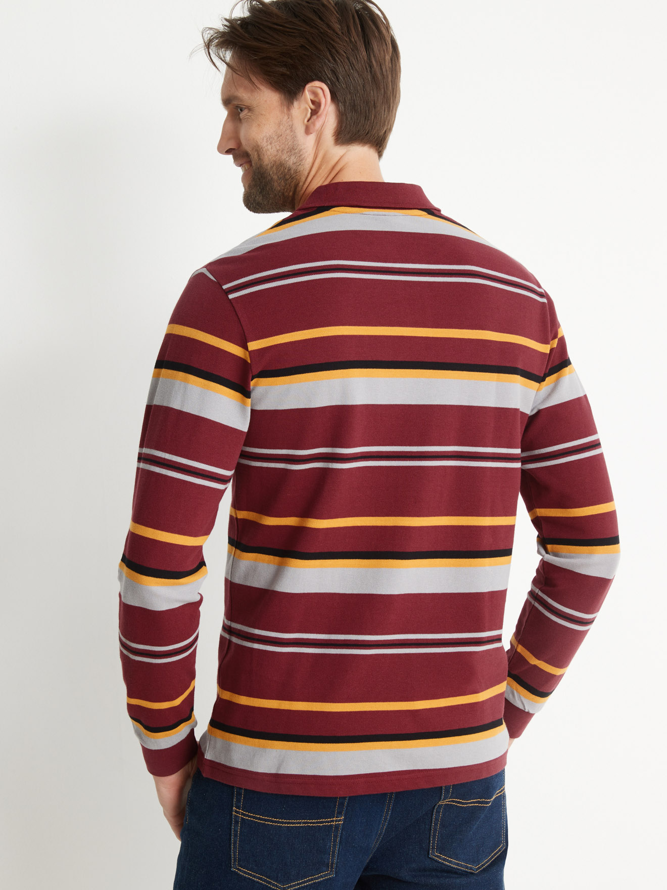 Polo manches longues maille piquée