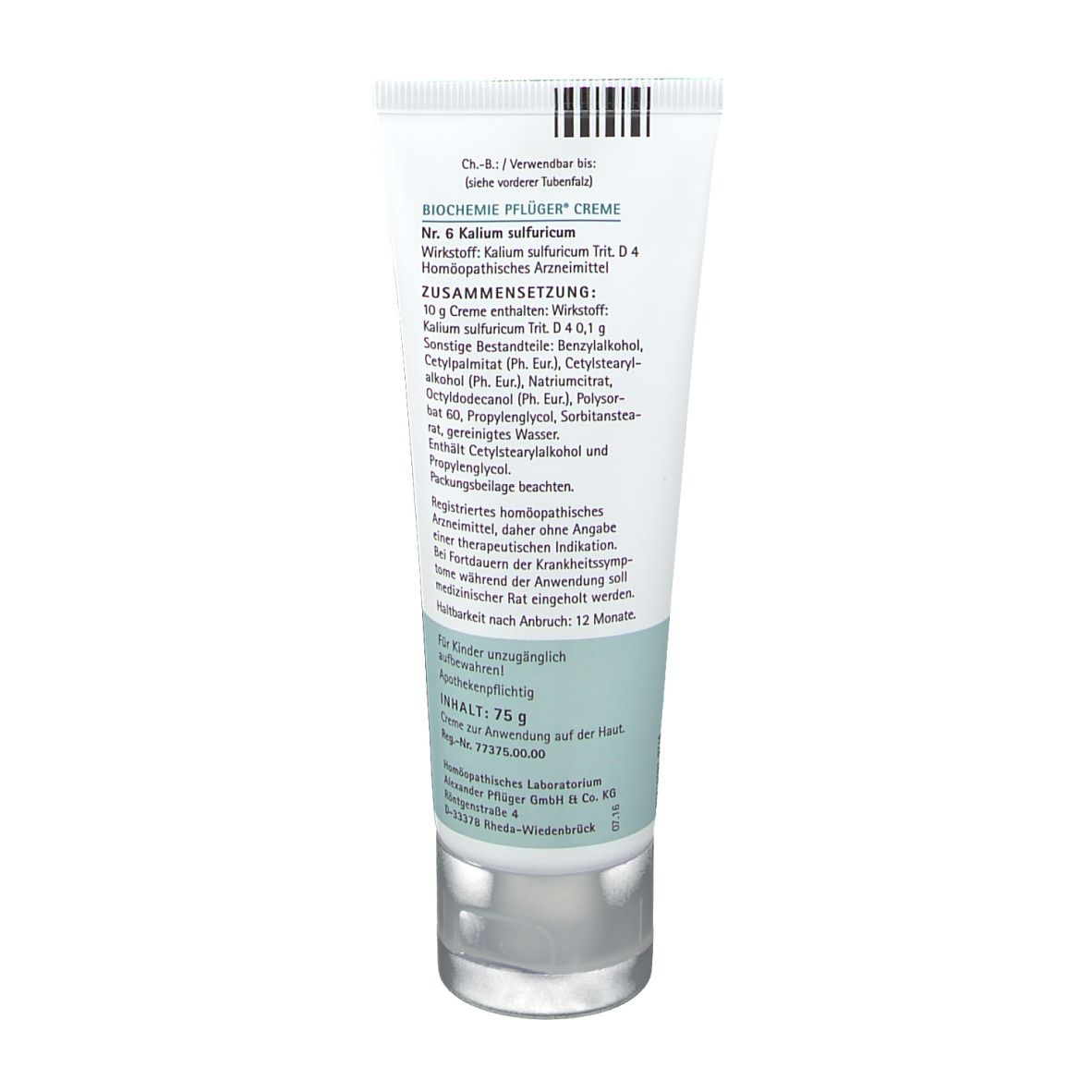 Biochemie Pflüger® Nr. 6 Kalium sulfuricum D4 Creme