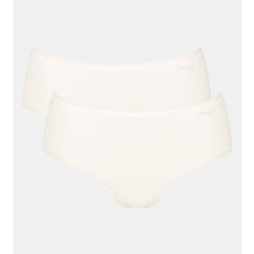 Sloggi Go Midi 2-pak Trusser, Silk White, M