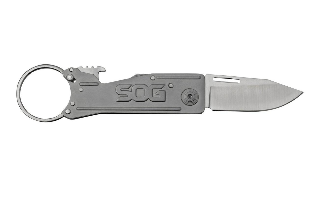 SOG Keytron, Satin, Straight KT1001-CP sleutelhangerzakmes