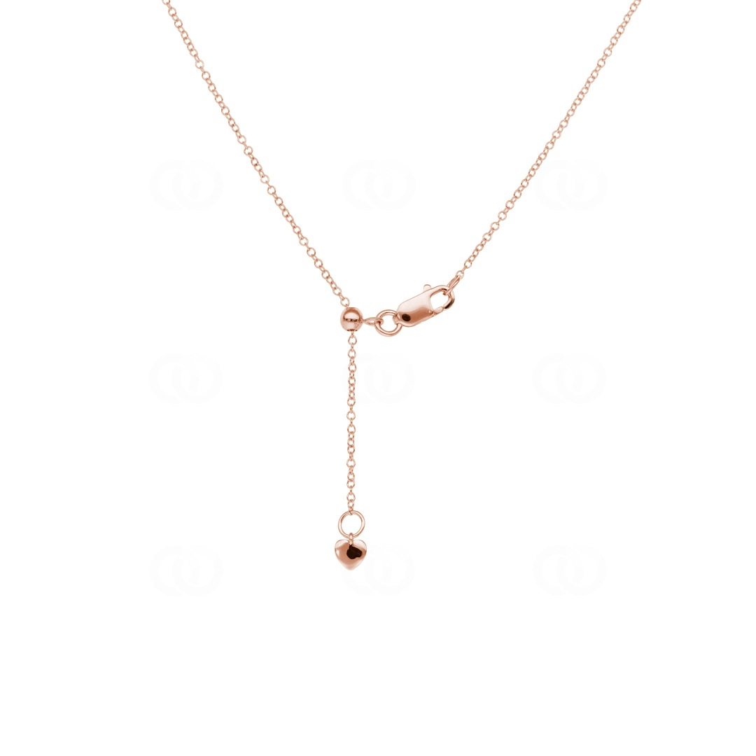 Collier 750/18 K Roségold mit Diamanten 0.33ct H/Si