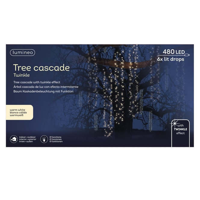 480er Baum-Kaskadenbeleuchtung - ca. 200 cm