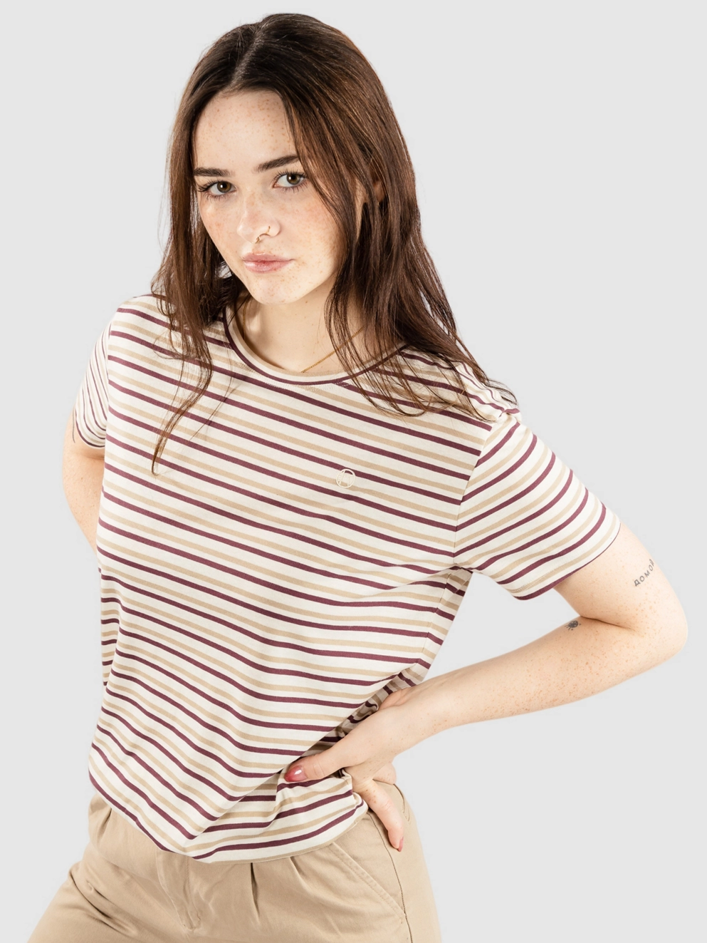 Kazane Indra T-Shirt wht asp chinchilla eggpl