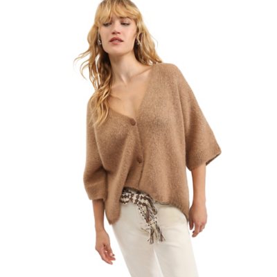 Gilet femme Boutonne Manches Courtes PLEASE