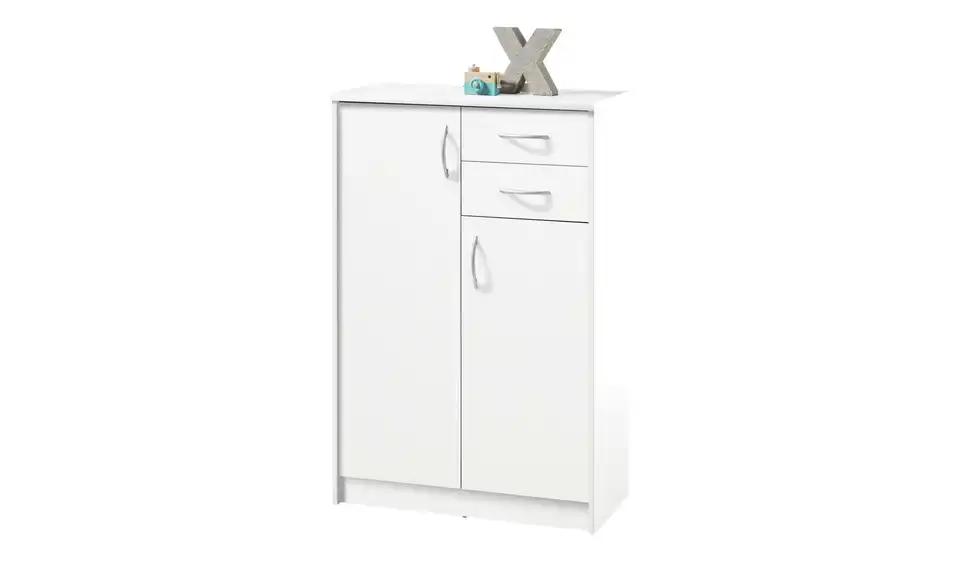 Kommode Optimus Weiß Ausführung II (2 Türen/2 Schubkästen) 112 cm