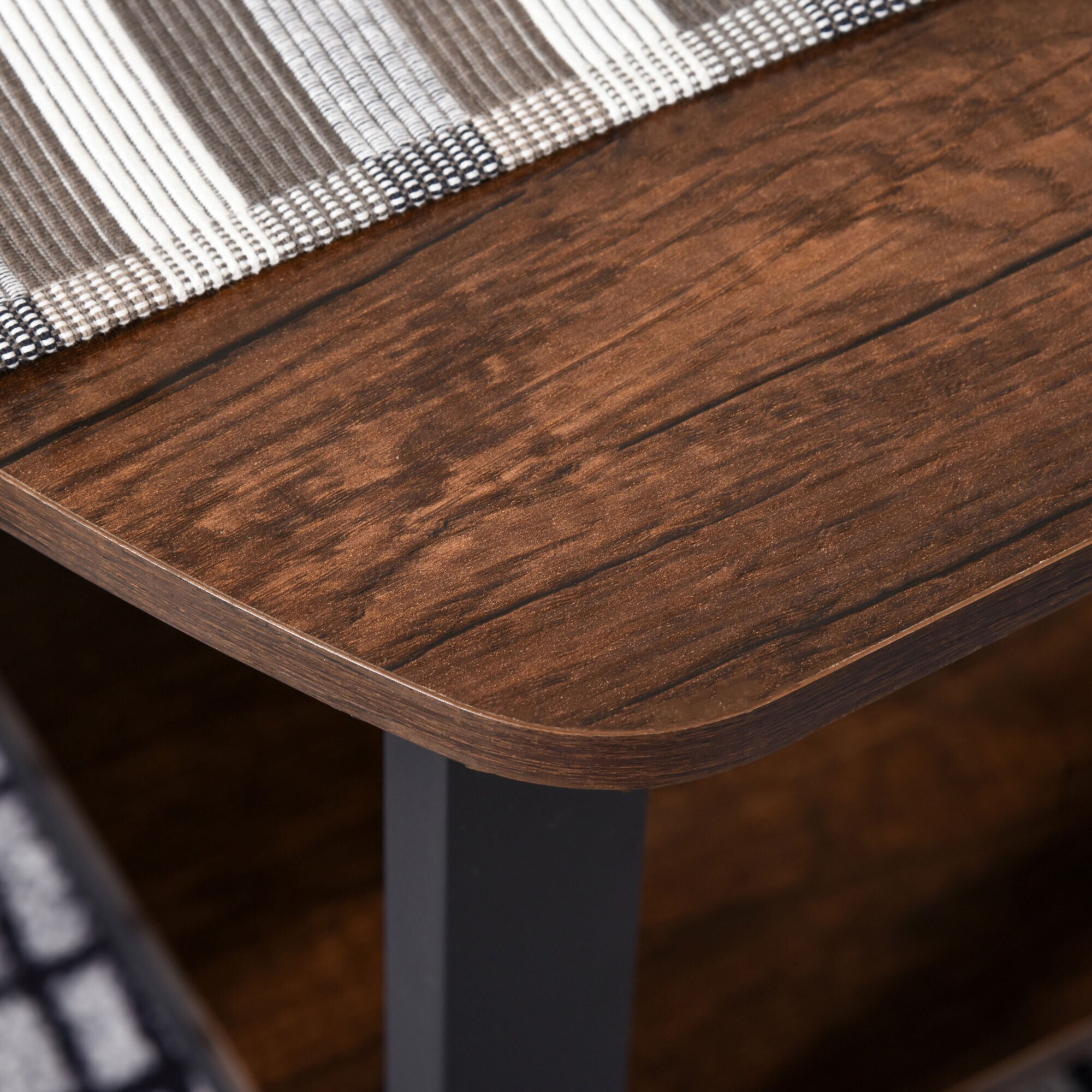 HOMCOM Couchtisch im industriellen Stil braun 100 x 60 x 46 cm (BxTxH)