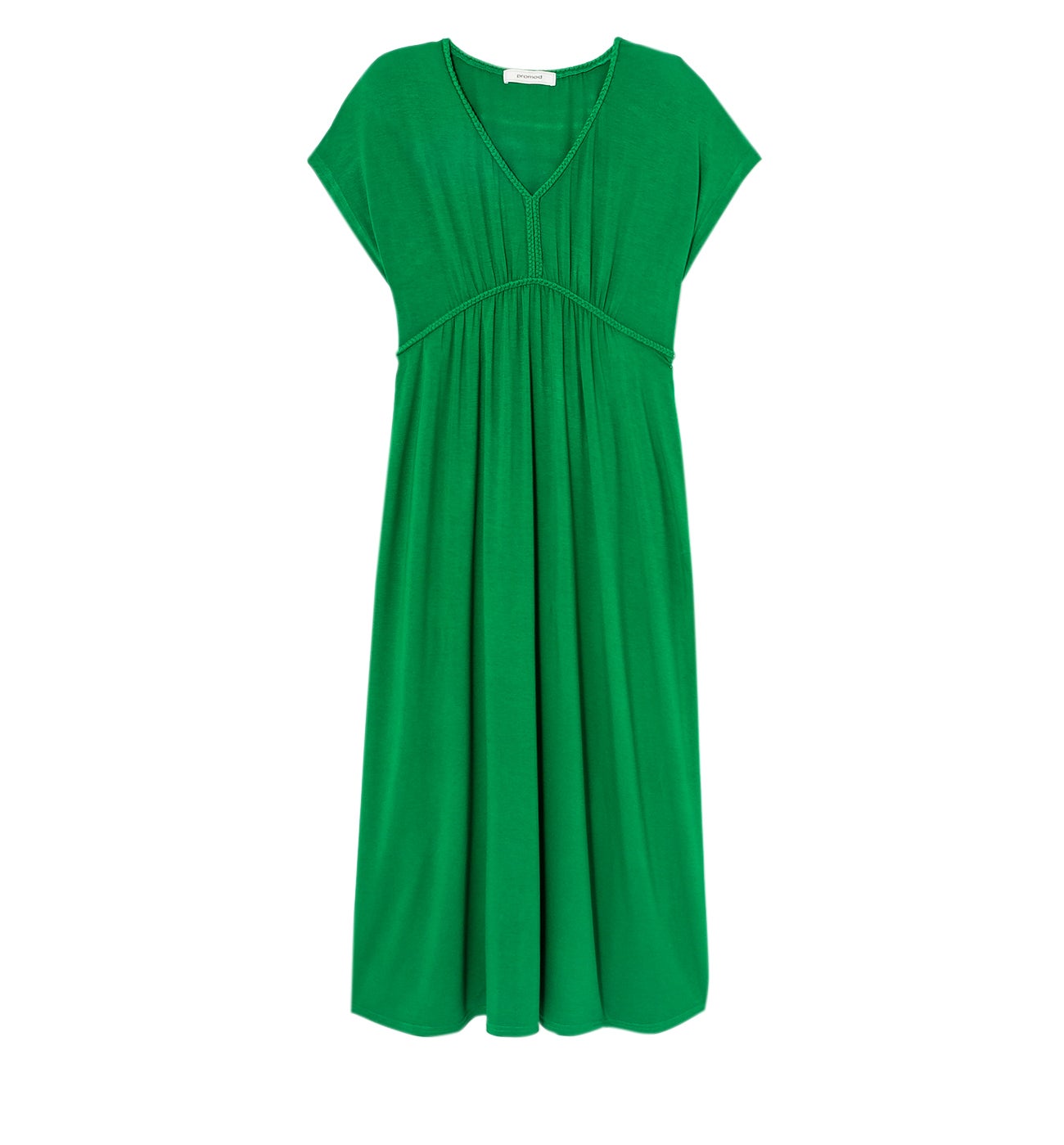 Robe mi-longue en jersey - Vert