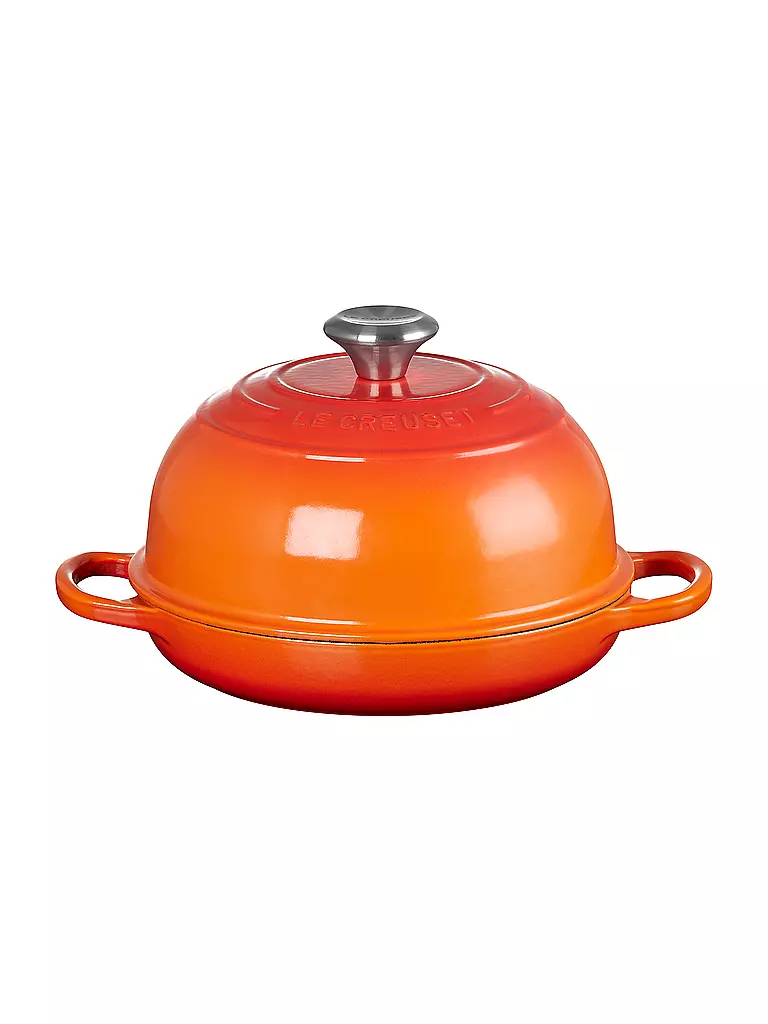 LE CREUSET Brot Bräter aus Gusseisen 24cm Ofenrot orange