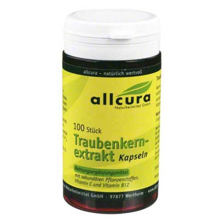 Allcura Traubenkernextrakt Kapseln, 100 St