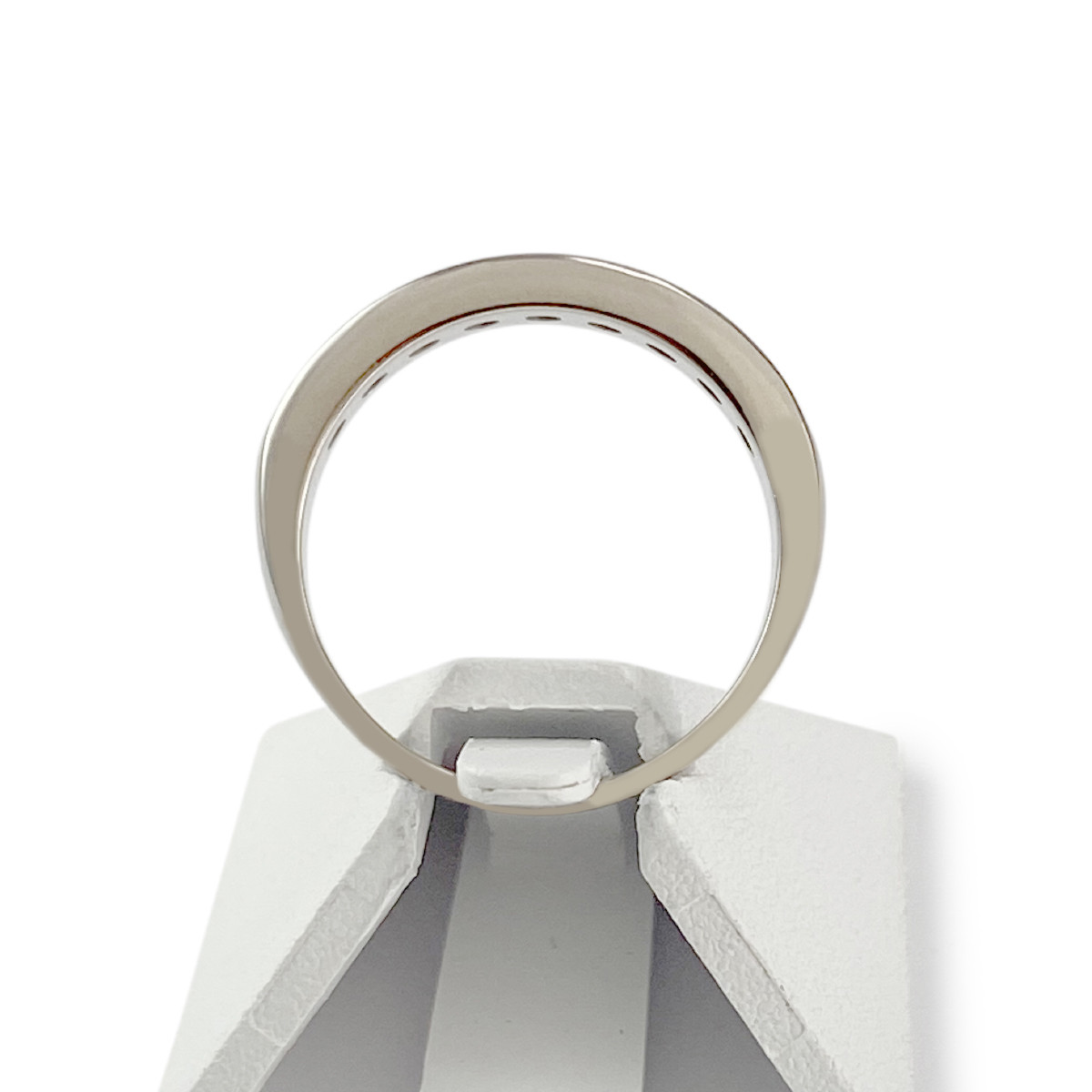 Bague d'occasion or 750 blanc diamants