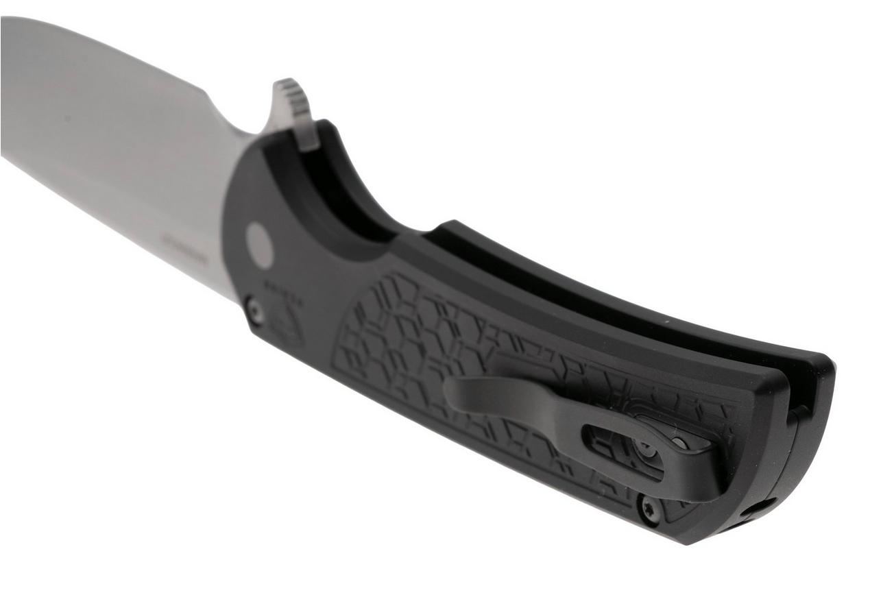 Pro-Tech Mordax MX105-GRIDLOCK, Stonewashed MagnaCut, Black Gridlock Textured Aluminum, zakmes
