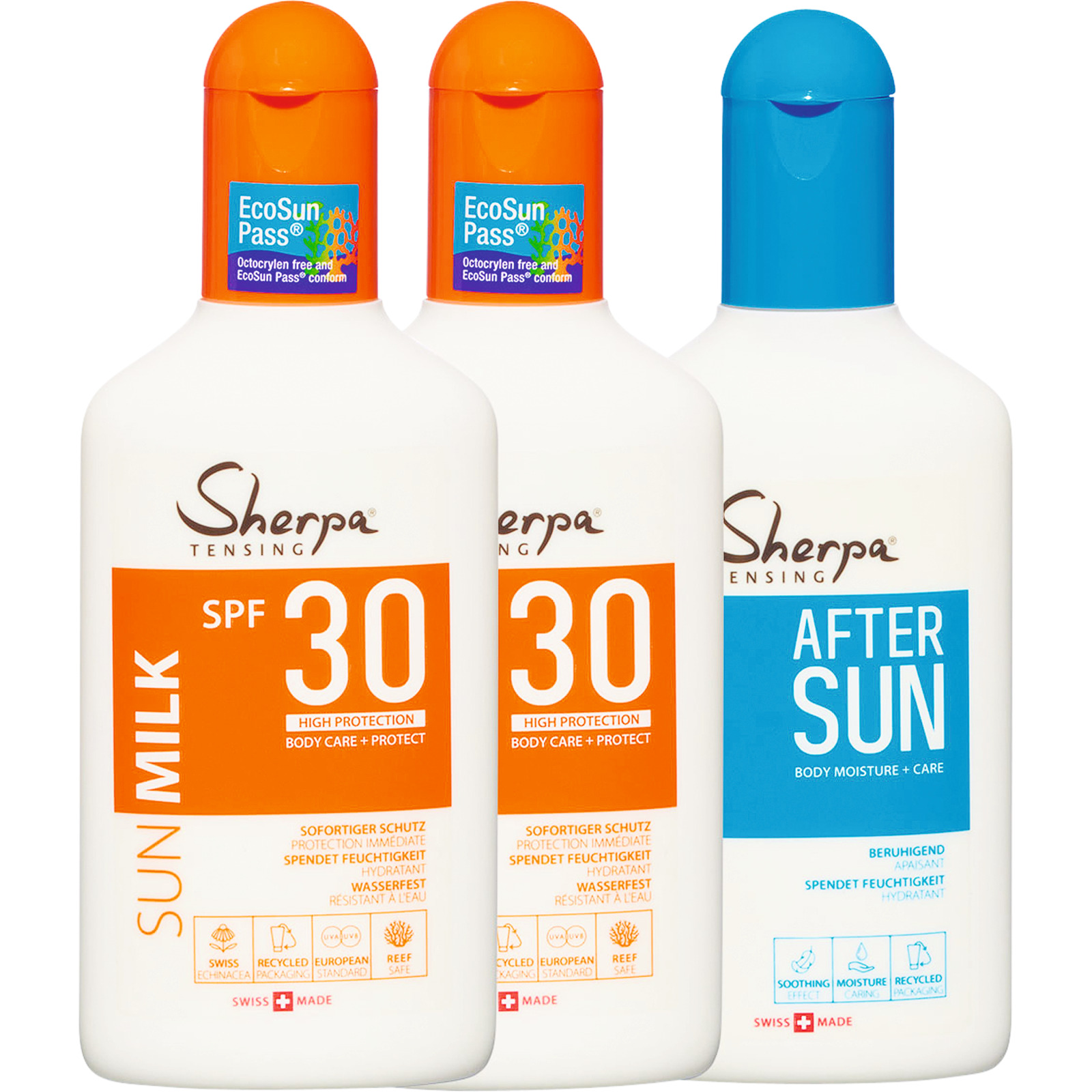 Sherpa Tensing Sonnenmilch SPF 30 & After Sun Lotion 3 x 175 ml