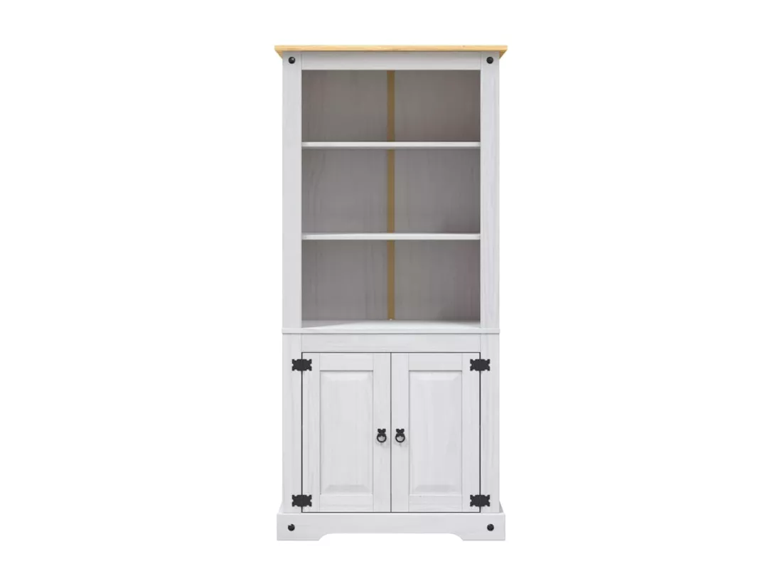 Placard Gamme Corona Pin mexicain Blanc 80x40x170 cm