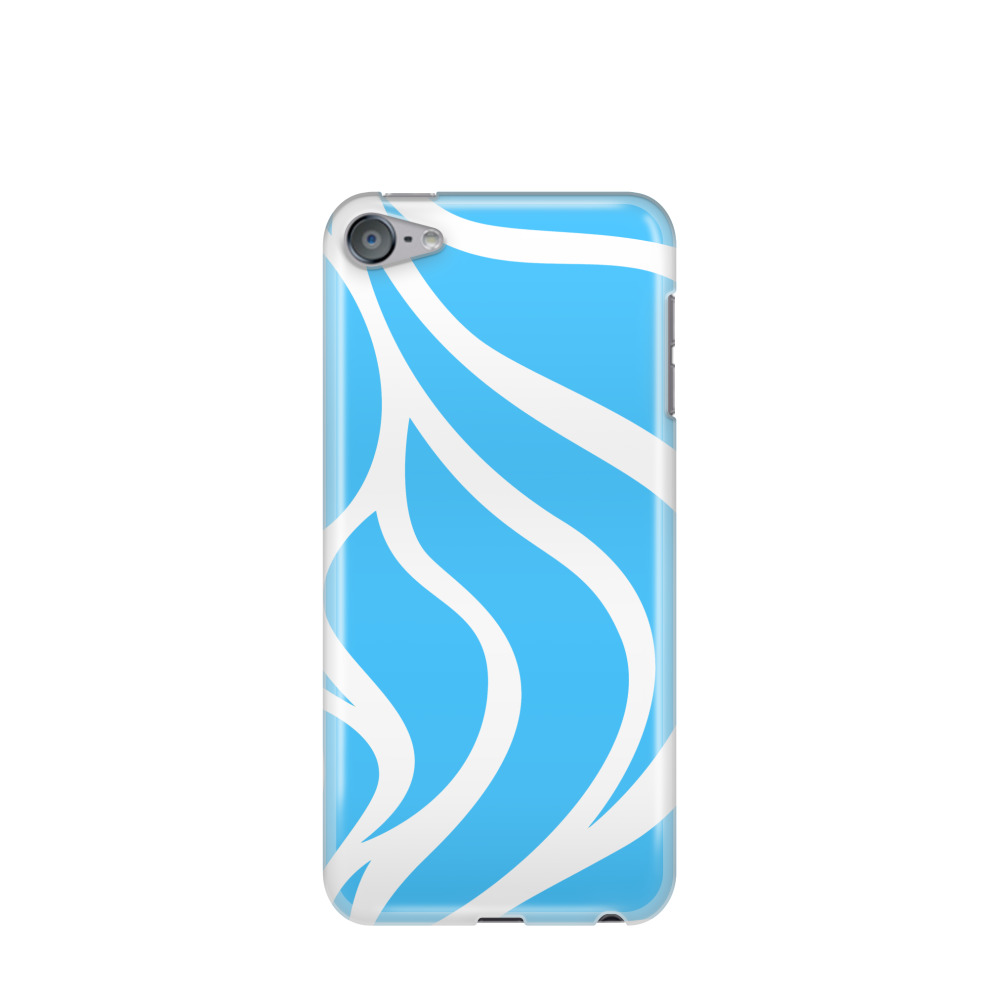 iPod Touch 7G Gummi Hülle Wellen der Natur 2 - Blau