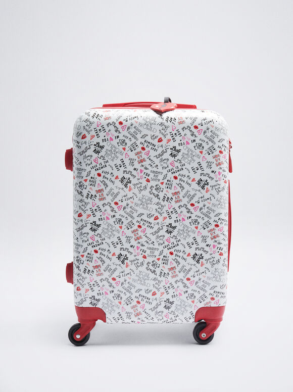 Mala de viagem estampada - Preta