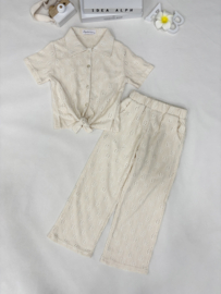 Summer knot girls set - beige