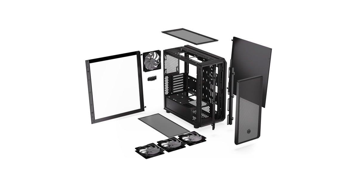 ENDORFYArx 700 ARGB midi tower behuizing  (Zwart | 2x USB-A | 1x USB-C | RGB | Window)
