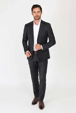 Suitable Kostuum Toulon Serge Wol Uni Zwart SPE231028TO05ST-990 black kopen