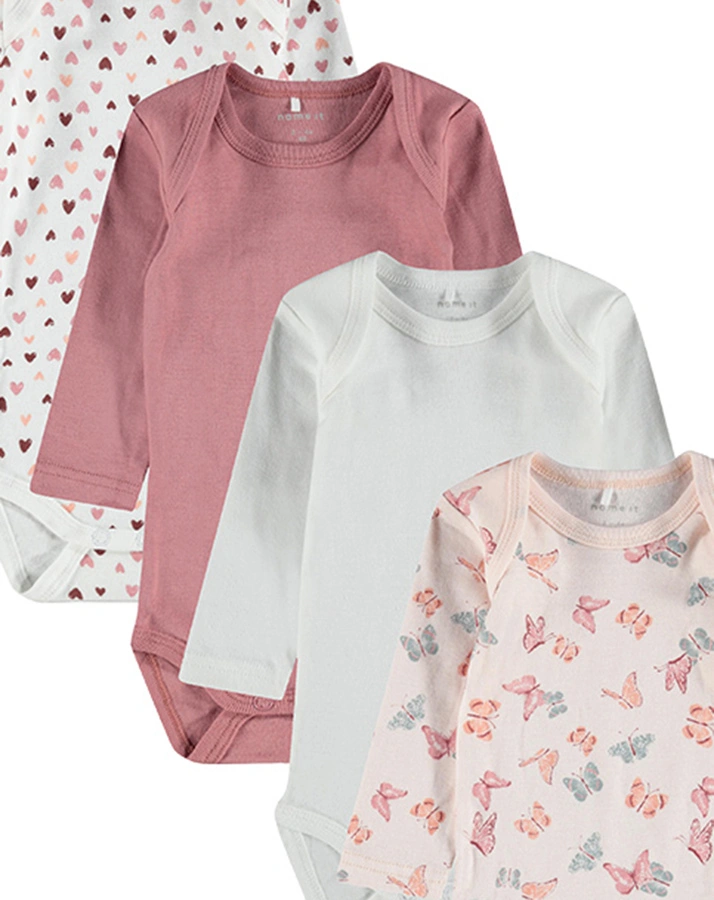 Langarmbody NBFBODY – SCHMETTERLING 5er-Pack in dusty rose