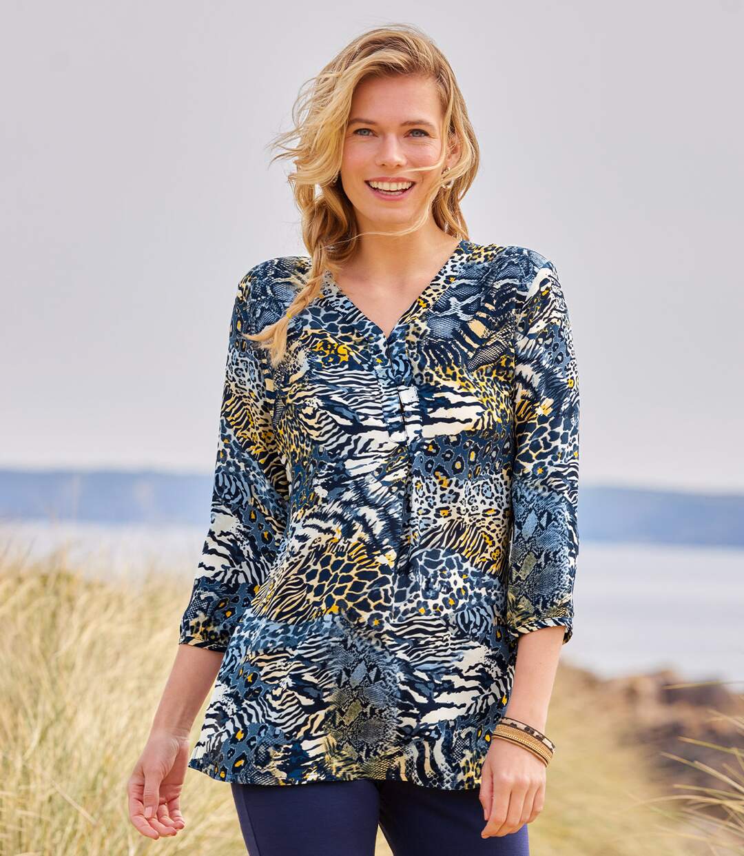 Blouse Crêpe Motif Animalier