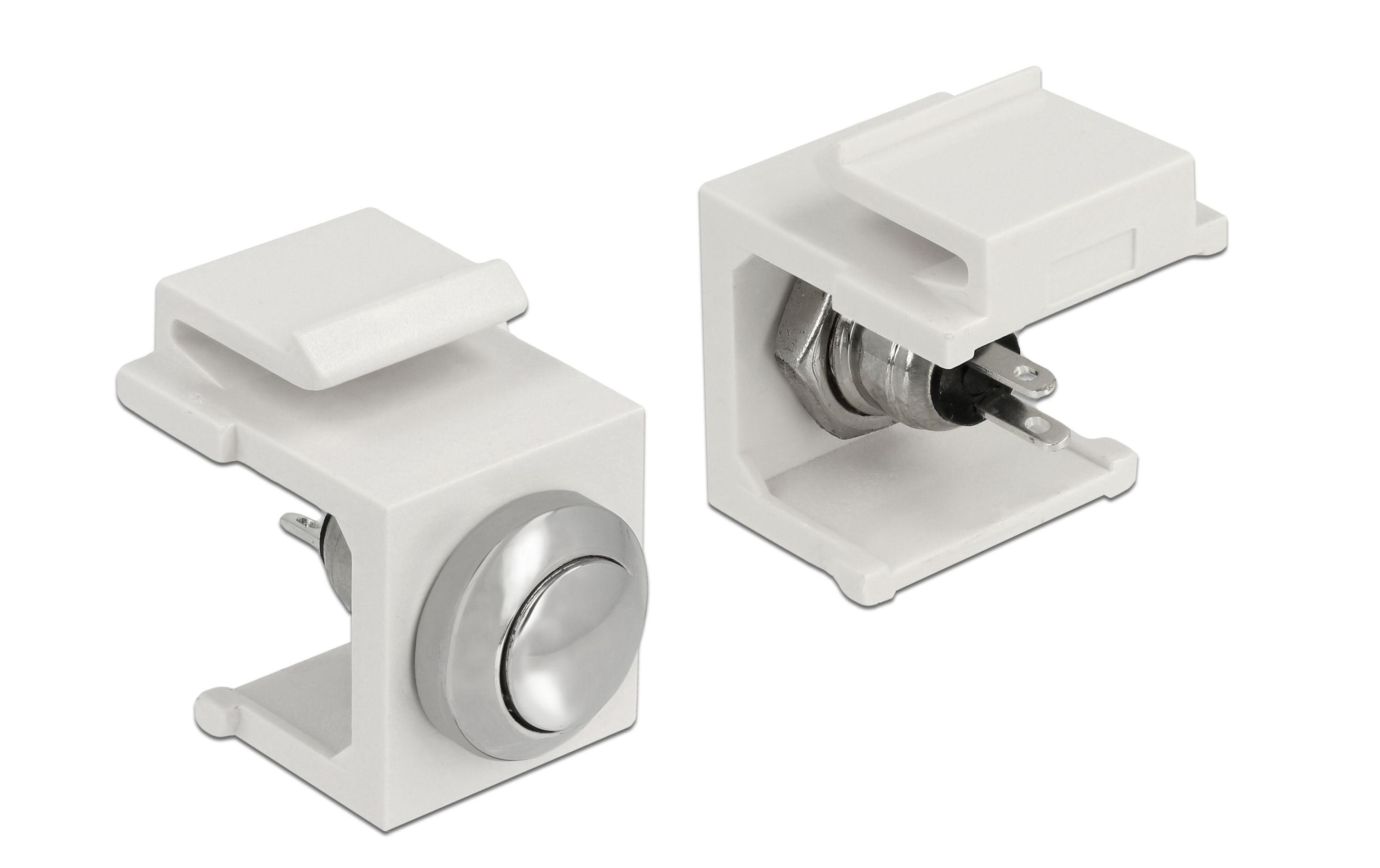Keystone-Modul Drucktaster weissDelock Keystone Drucktaster weiss