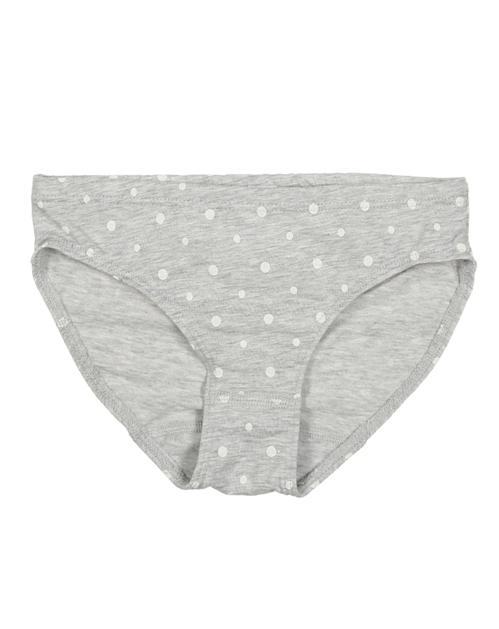 Slip RIO STRIPES & DOTS 3er Pack in hellgrau melange/weiß