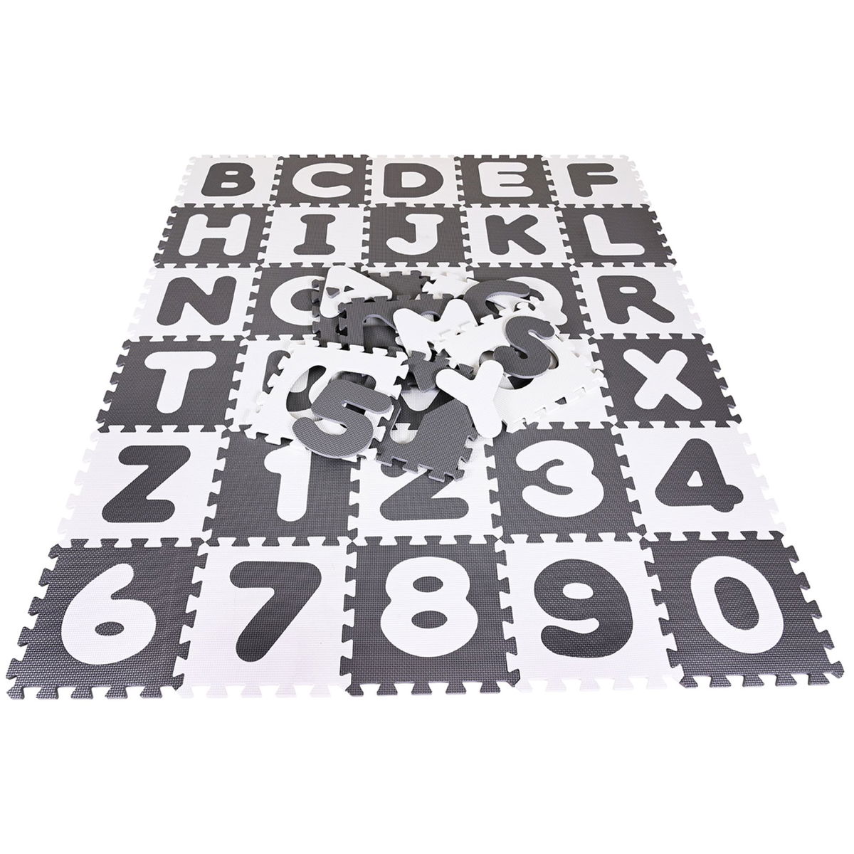 KnorrtoysKnorrtoys   Puzzlematte Alphabet und Zahlen schwarz weiss