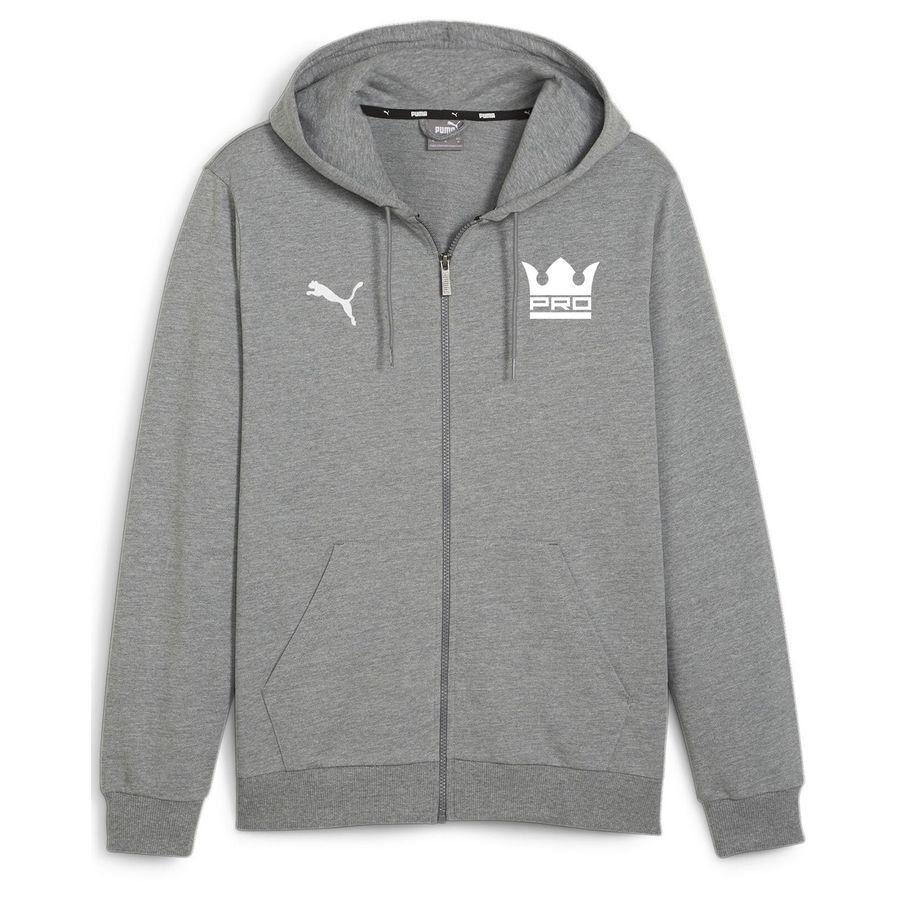 PRO Fodboldskole Sweat à Capuche Full Zip - Gris/Blanc